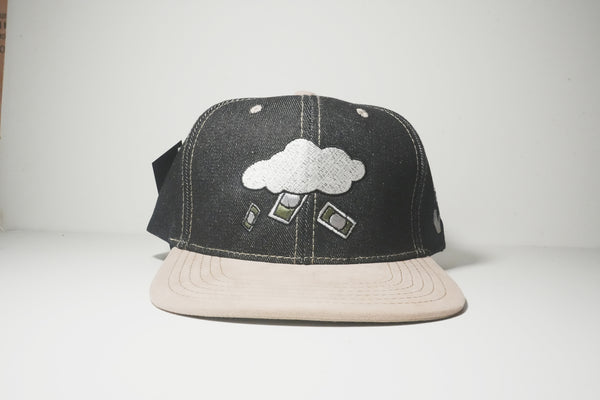 Black Denim Clouds Rain Cash Snapback