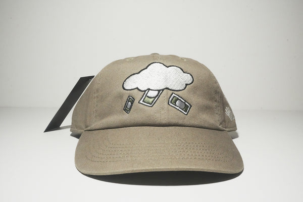 Olive Green Clouds Rain Cash Dad Hat