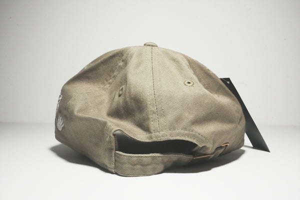 Olive Green Clouds Rain Cash Dad Hat