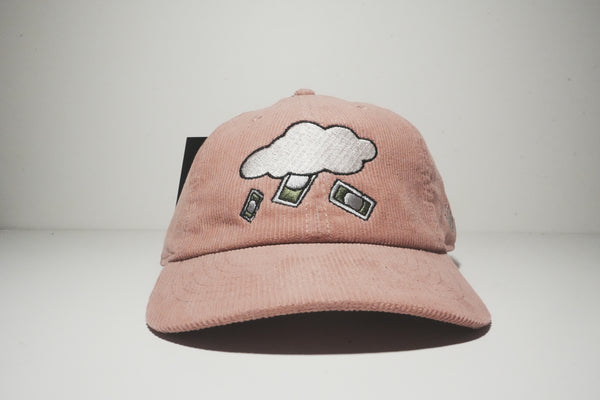 Pink Corduroy Clouds Rain Cash Dad Hat