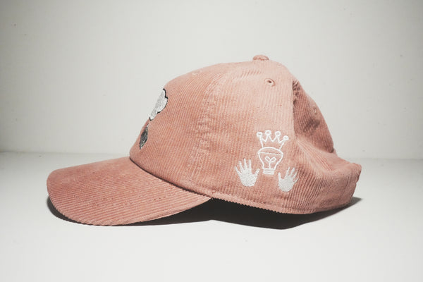Pink Corduroy Clouds Rain Cash Dad Hat